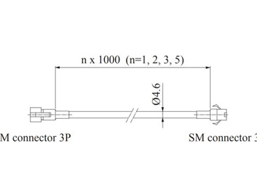 CCS Ext. Cable 24V, 5m, SM 3pin [Cognex IC00-FCB-5]