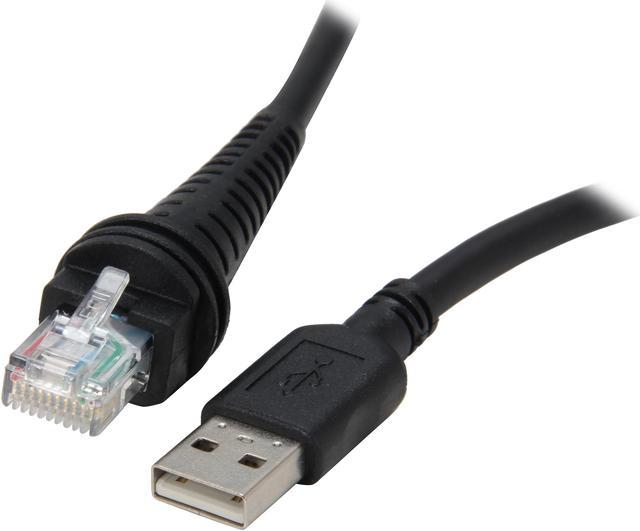 Cable: RS232 (5V signals), Magellan Aux Port, black, 10 pin modular, 3m (9.8´), straight, external power with option for host scanner power (Honeywell CBL-MAG-300-S00)