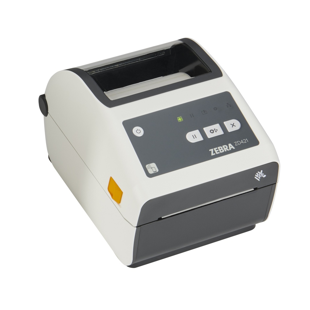 [ZEB-ZD4AH43-301E00EZ] Zebra ZD421-HC | Impresora para el Sector Salud (Version:Healthcare | Print Width:4-inch | Print Resolution:12 dot/mm (300 dpi), Thermal Transfer (74/300m Ribbon Sizes), USB, USB Host, Ethernet, BTLE (Intended for Zebra Printer Setup Utility App))