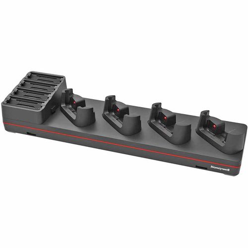 5 bay charge base charges 4 CW45 computers and four 8675i scanners. Includes 5 bay universal charger, 4 CW45 charging cups (CW45-UCP-N), 4 bay 8765i charging cup (UCP4-SCN10) and power supply. Regional power cable required and must be ordered separately. (Honeywell CW45-5CBS-UVN-0)