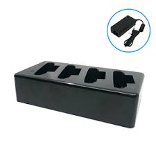 [UNI-5000-900100G] 4-Slot Cradle, EA520 4-slot Terminal Charging Cradle, with 12VDC 5A power supply(1010-900068G). (power cord 1010-601551G need to purchase separately) (Unitech 5000-900100G)