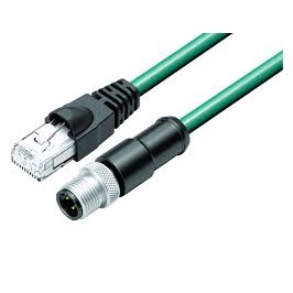 [ZEB-CBL-ENT01501-M1200] Cable, Ethernet 15M, X-Coded M12 TO RJ45, Standard Flex (Zebra CBL-ENT01501-M1200)